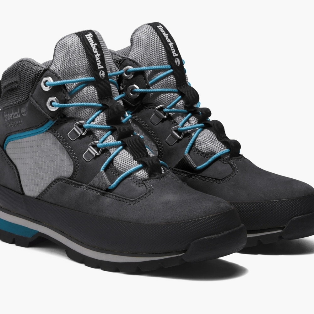 Timberland Euro Hiker Black Waterproof Hiking Ankle Boots Bootie Shoes 7 NEW
